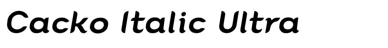 Cacko Italic Ultra